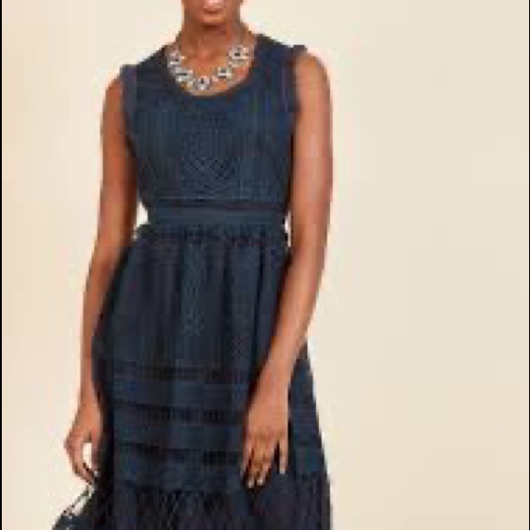 ModCloth Geode Esteemed Elegance Lace Blue Dress - Picture 8 of 11